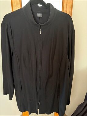 Eileen Fisher Black Long Zip Jacket